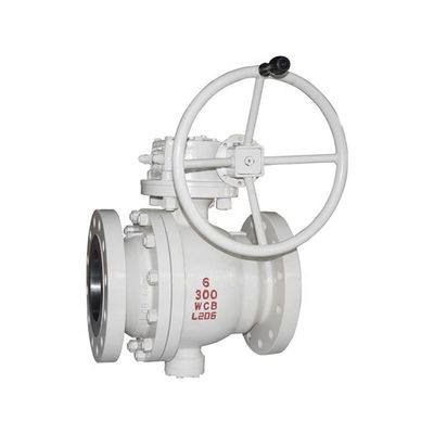kualitas  Cast Trunnion Ball Valve 2" - 40" API 6D Flange 2 Piece Cast Steel 300LB pabrik