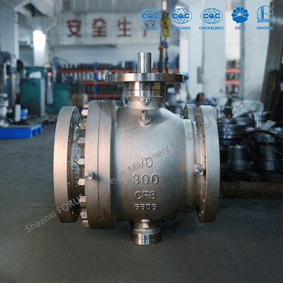 2" - 48" Cast Trunnion Ball Valve Fire Safe Blow Out Proof Stem Construction