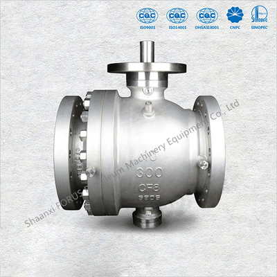 Cast Steel Trunnion Metal Seated Ball Valve Design Self Cavity Pressure Relief