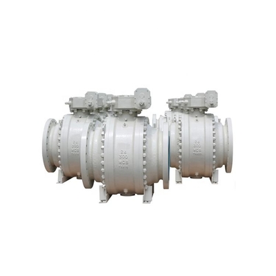 Katup Bola Trunnion Cor 2" - 40" API 6D Flange 2 Buah Baja Cor 300LB