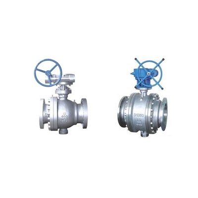 Katup Bola Trunnion Cor 2" - 40" API 6D Flange 2 Buah Baja Cor 300LB