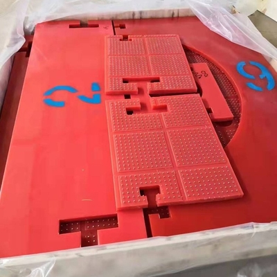 Mat Anti Skid Merah Tipe ZP Rotary Atble 30mm Mat Plastik Non Slip Untuk Rig Pengeboran