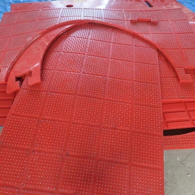 Mat Anti Skid Merah Tipe ZP Rotary Atble 30mm Mat Plastik Non Slip Untuk Rig Pengeboran