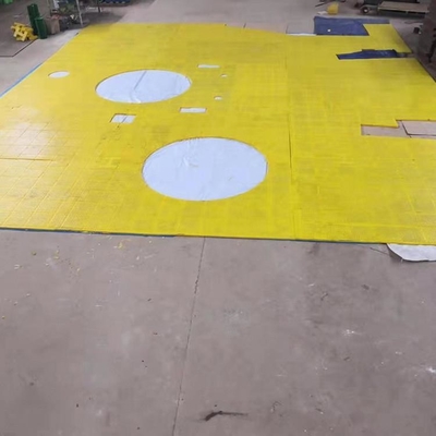 ZP275 Meja Rotary Anti Slip Mat Kuning PU Terapkan Untuk Pengeboran Lapangan Minyak