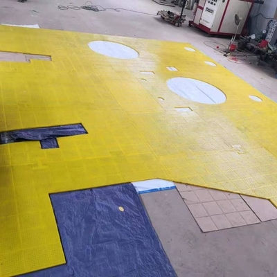 ZP275 Meja Rotary Anti Slip Mat Kuning PU Terapkan Untuk Pengeboran Lapangan Minyak