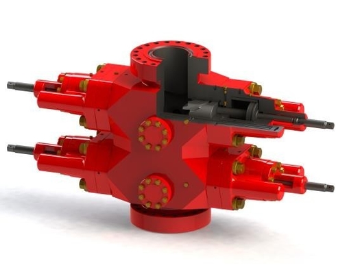Ukuran Bor 7-1/16 "Ladang Minyak Pengeboran Blow Out Preventer Peralatan Tipe ganda Ram BOP