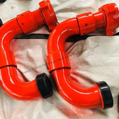 Baja Alloy Forged API 16C Standard 3 Inch 50 Tipe Long Radius Swivel Joint untuk Laporan Uji Pengeboran Lapangan Minyak