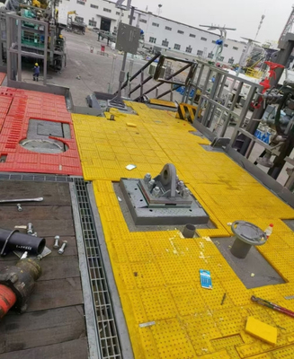 1MX1M Anti Slip Surface Floor Mat Untuk Ketebalan Lantai Rig 30MM PU Untuk Pengeboran