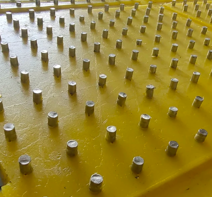Meja putar Anti slip Mat tahan terhadap asam dan alkali Polyurethane 30mm Ketebalan